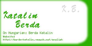 katalin berda business card